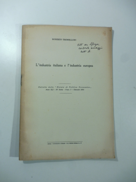 L'industria italiana e l'industria europea